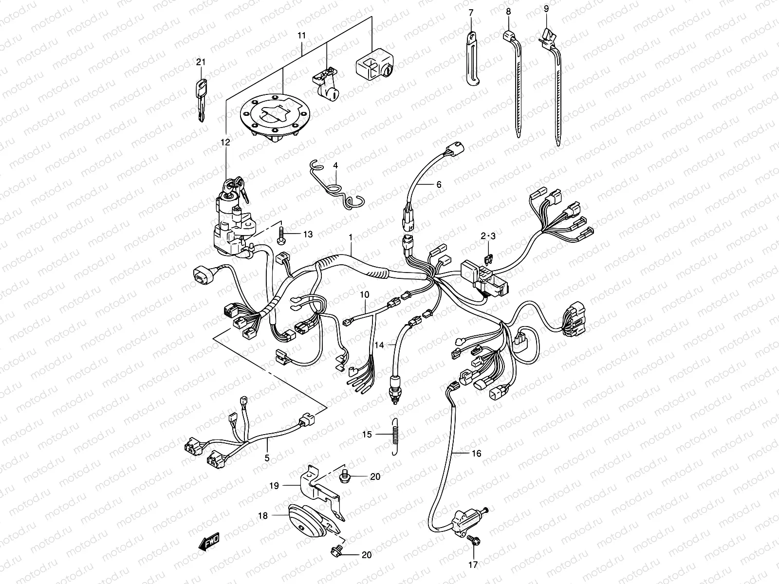 29A - WIRING HARNESS (MODEL K3)