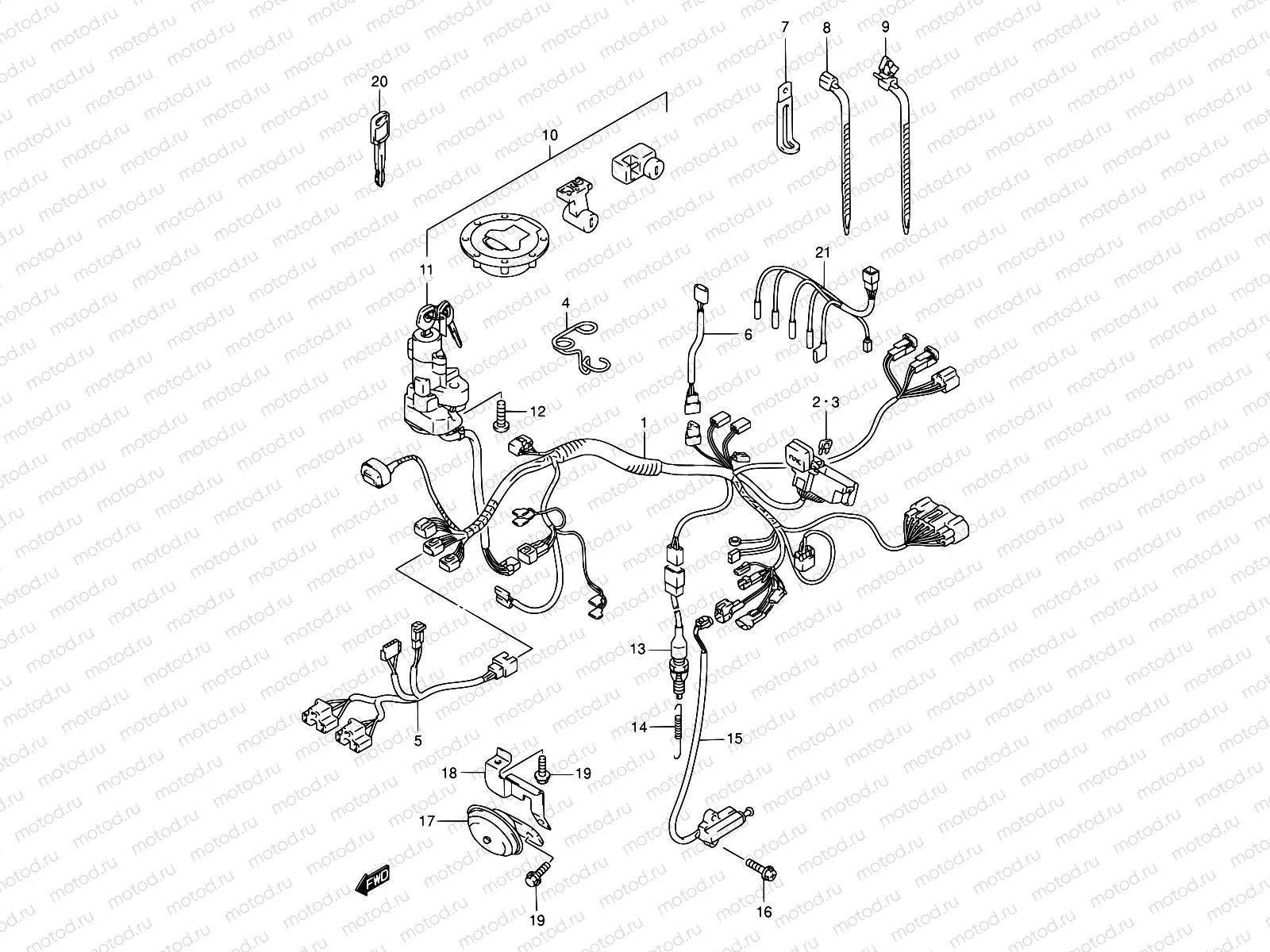 29A - WIRING HARNESS (MODEL K3)