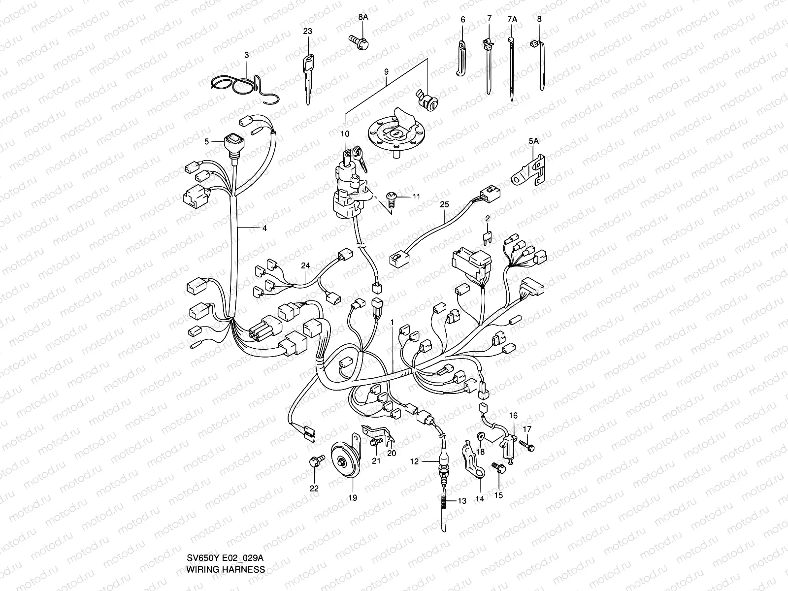 29A - WIRING HARNESS (SV650SX/SUX/SY/SUY/SK1/SUK1/SK2/SUK2)
