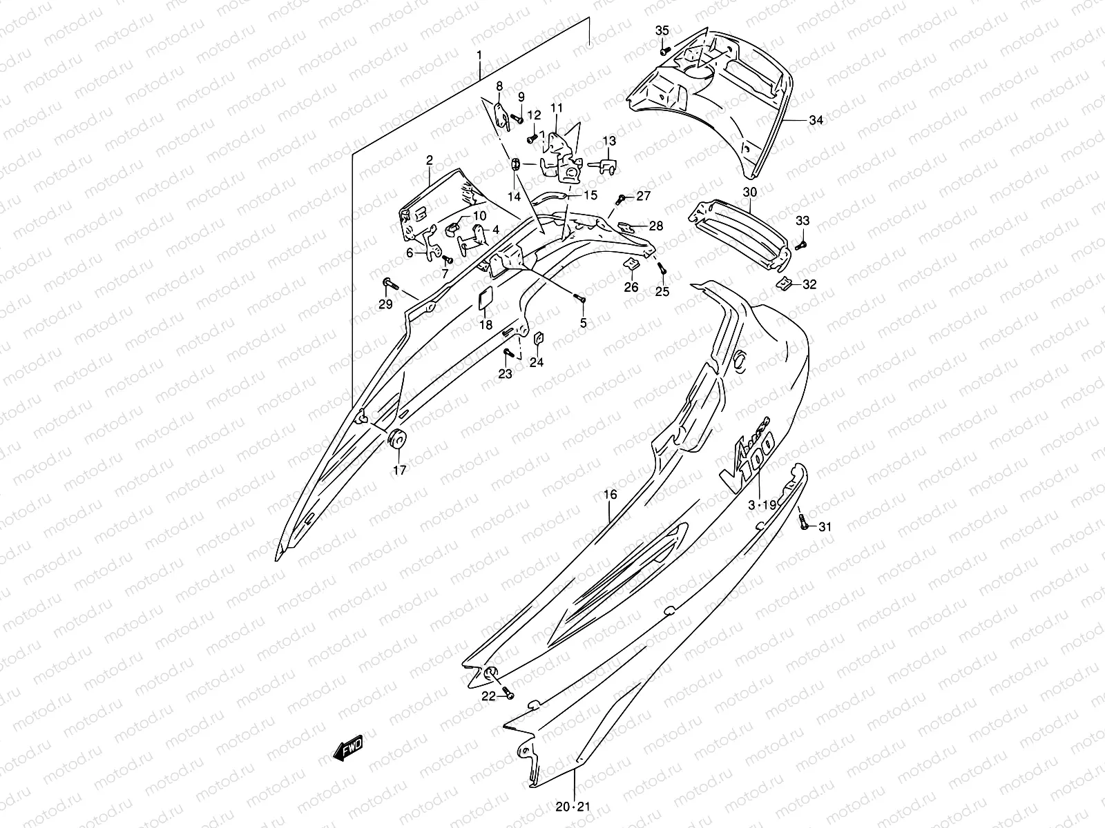29B - FRAME COVER (MODEL T/V/X/Y)