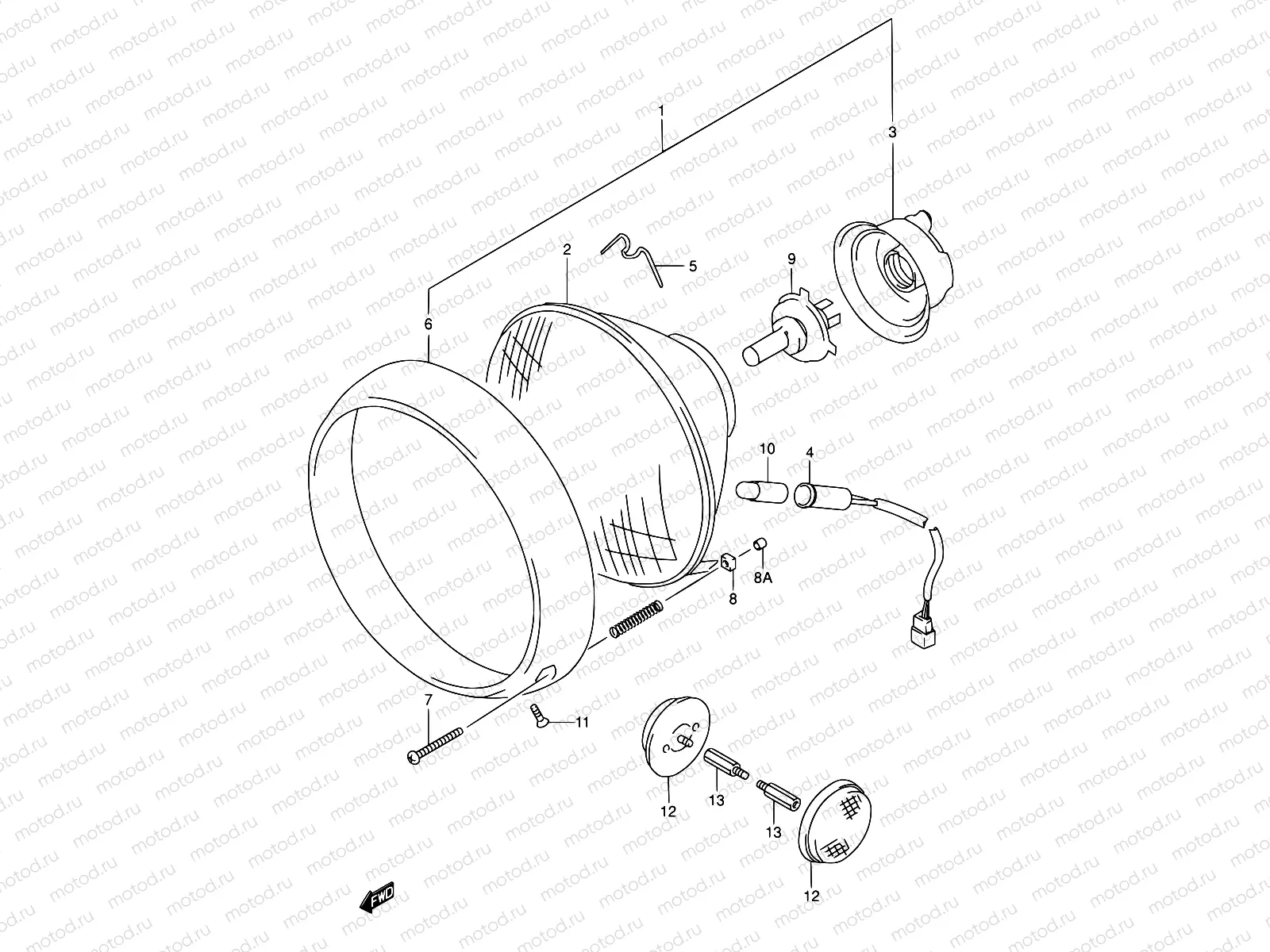 29B - HEADLAMP (MODEL K1/K2/K3/K4 E02,E19,E24,P37)
