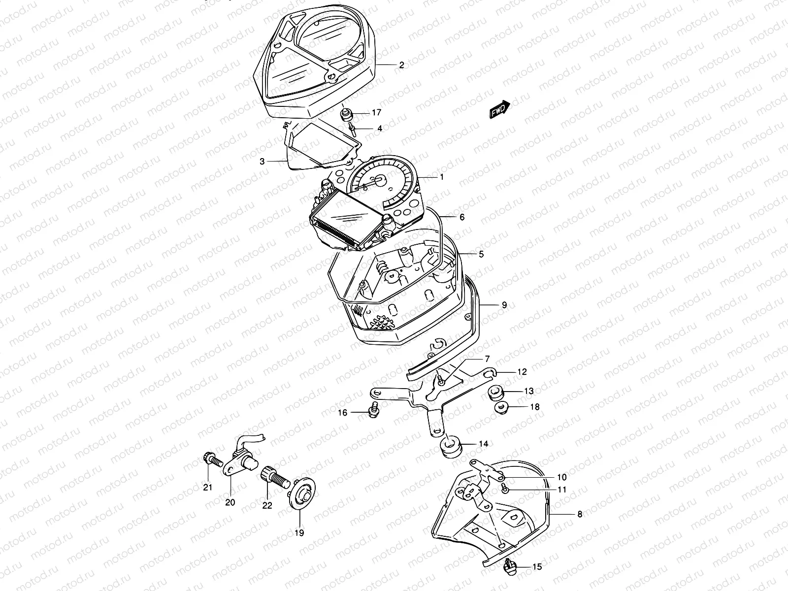 29B - SPEEDOMETER (SV1000K3/K4/U1K3/U1K4/U2K3/U2K4)