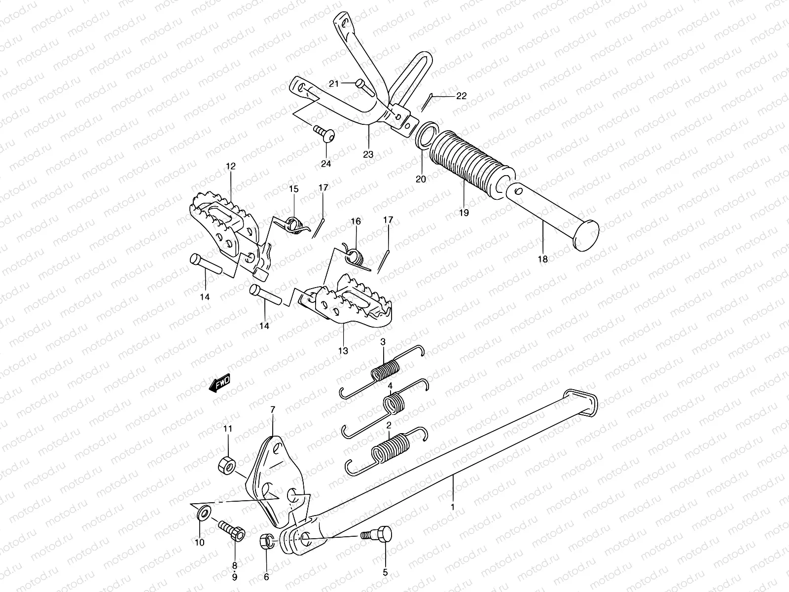 29B - STAND - FOOTREST (MODEL R)