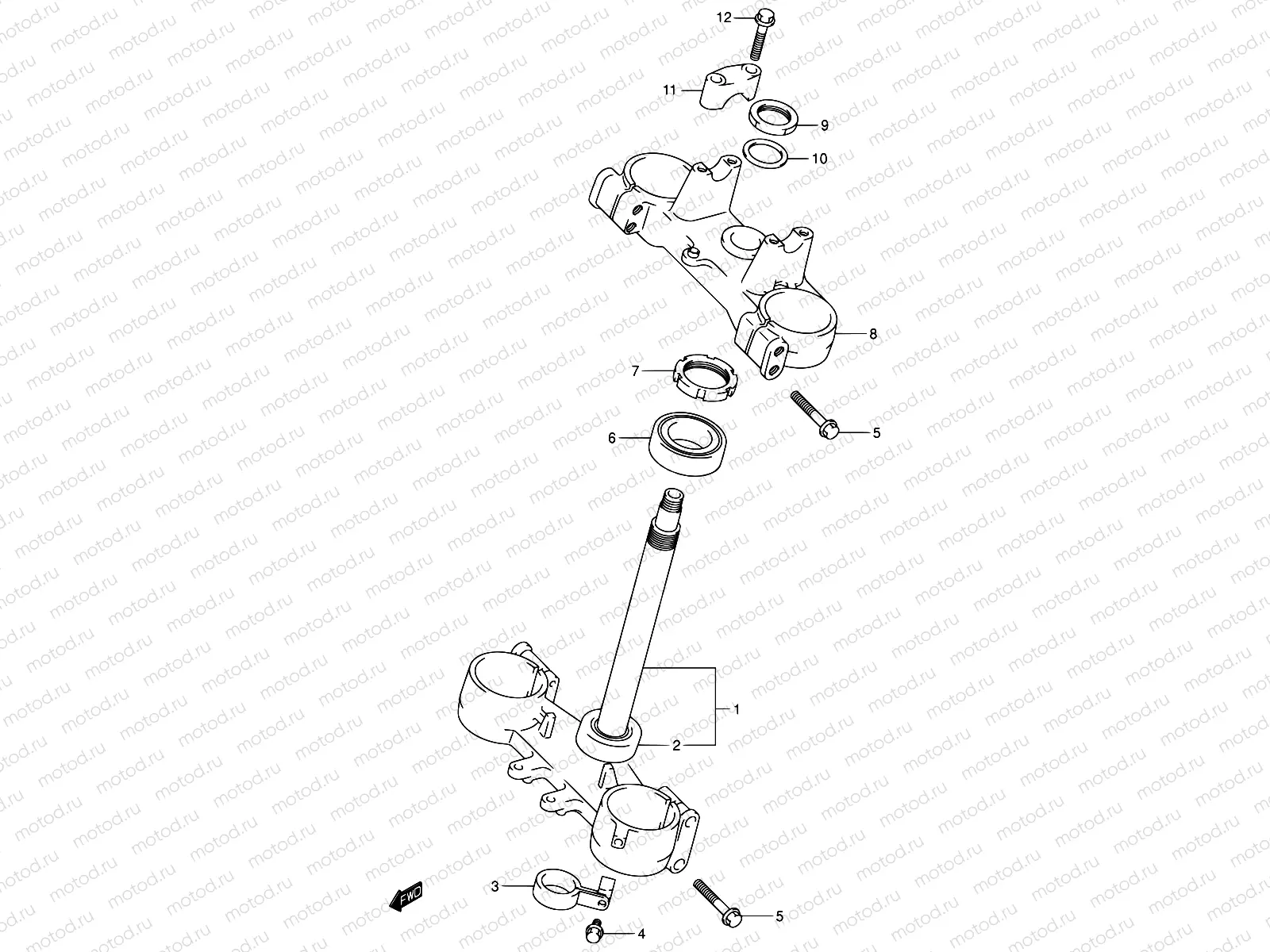 29B - STEERING STEM (MODEL K3)