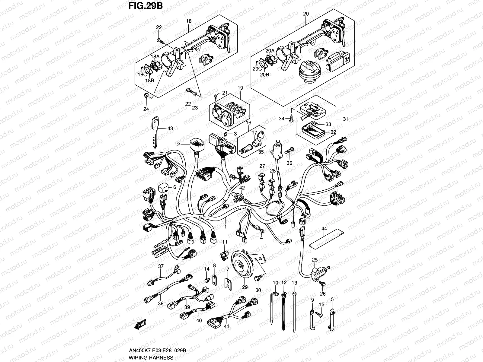 29B - WIRING HARNESS (AN400AK9)