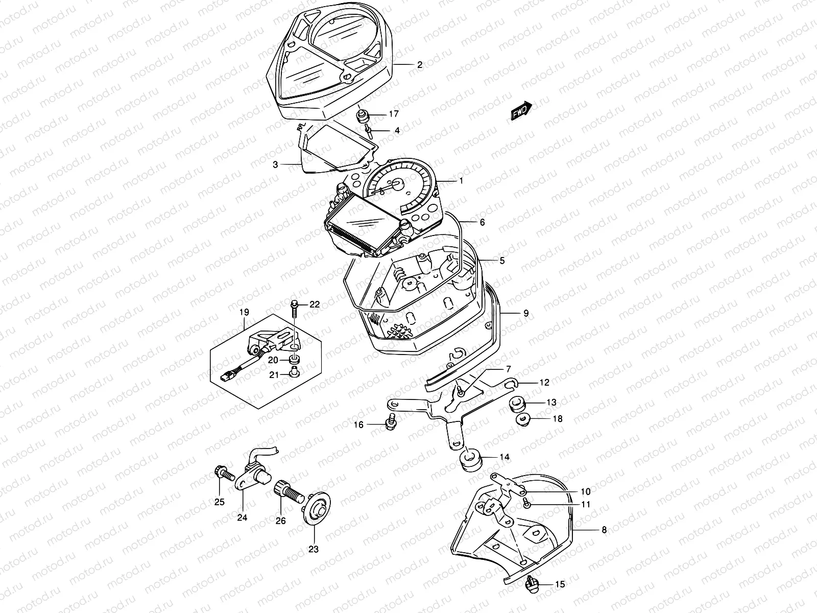 29C - SPEEDOMETER (SV1000K5/U1K5/U2K5)