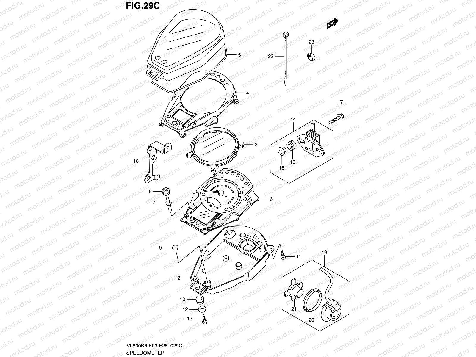 29C - SPEEDOMETER (VL800K9/CK9/L0)