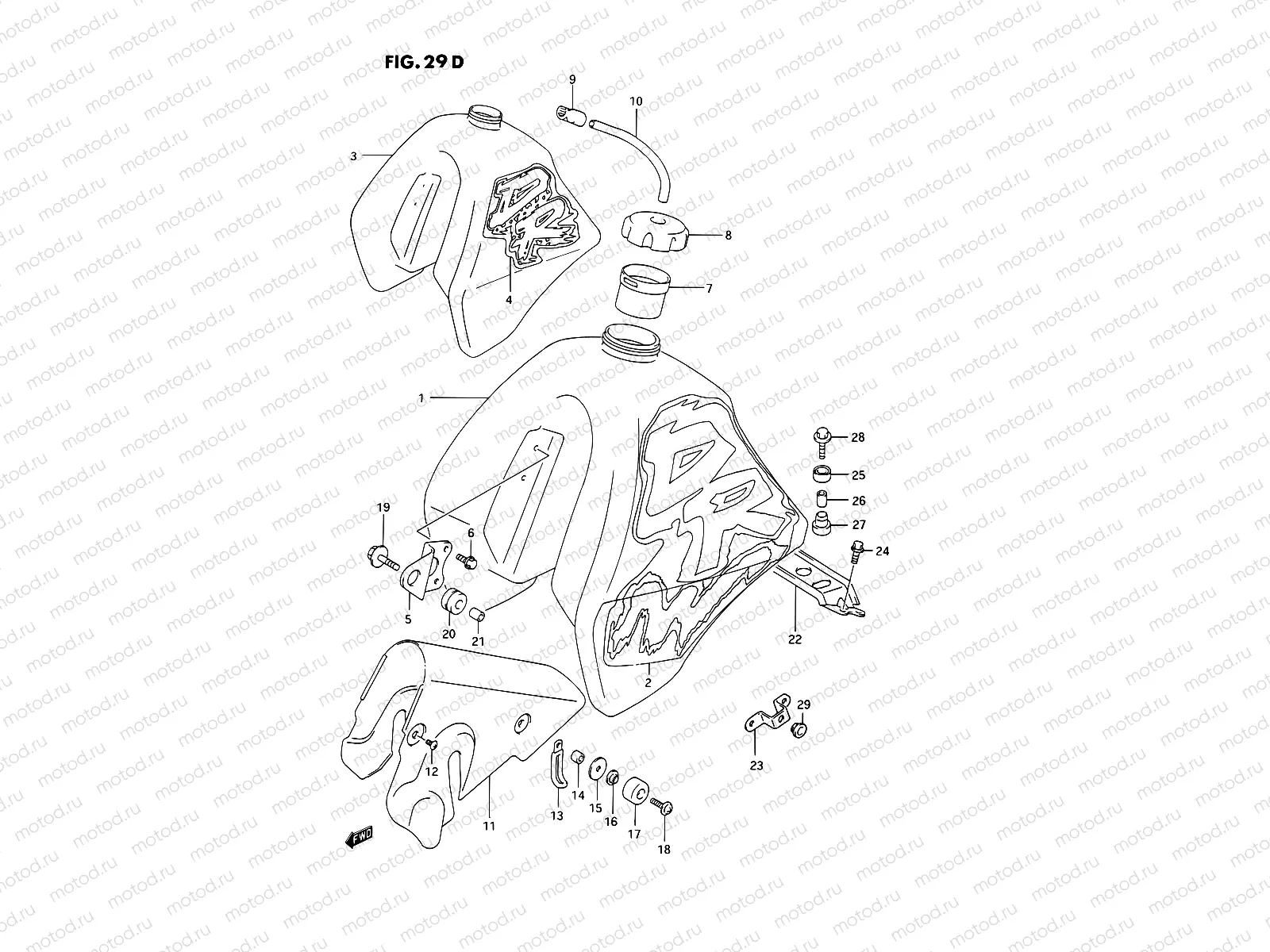 29D - FUEL TANK (MODEL N/P E24)