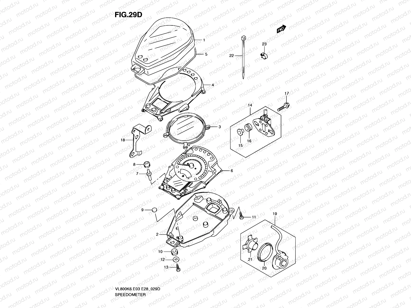29D - SPEEDOMETER (VL800TK9)