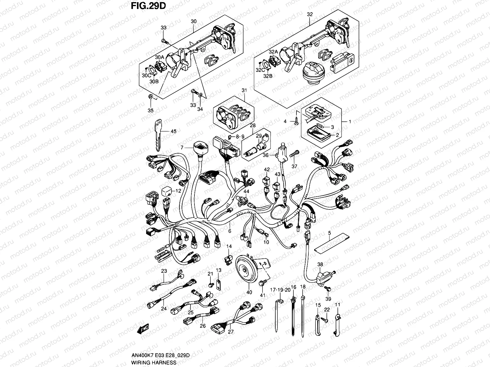 29D - WIRING HARNESS (AN400AL0/ZAL0)