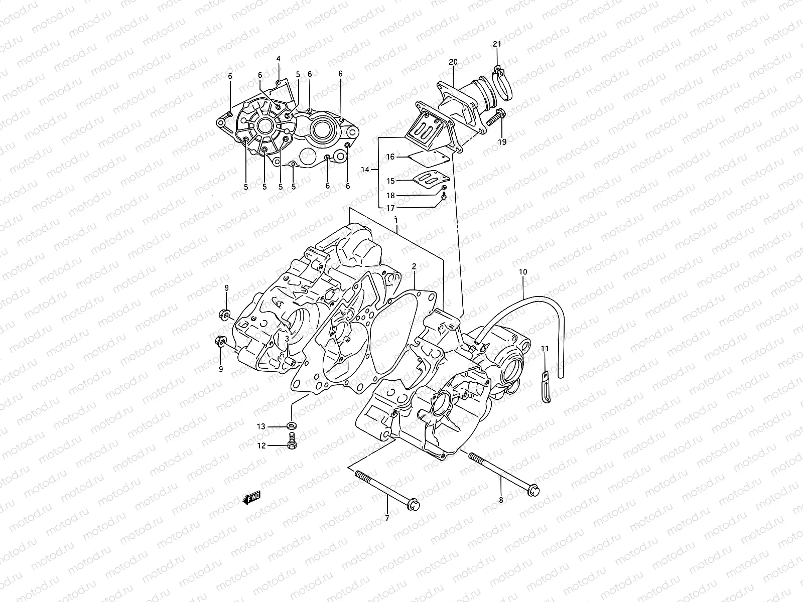 2A - CRANKCASE (MODEL K)
