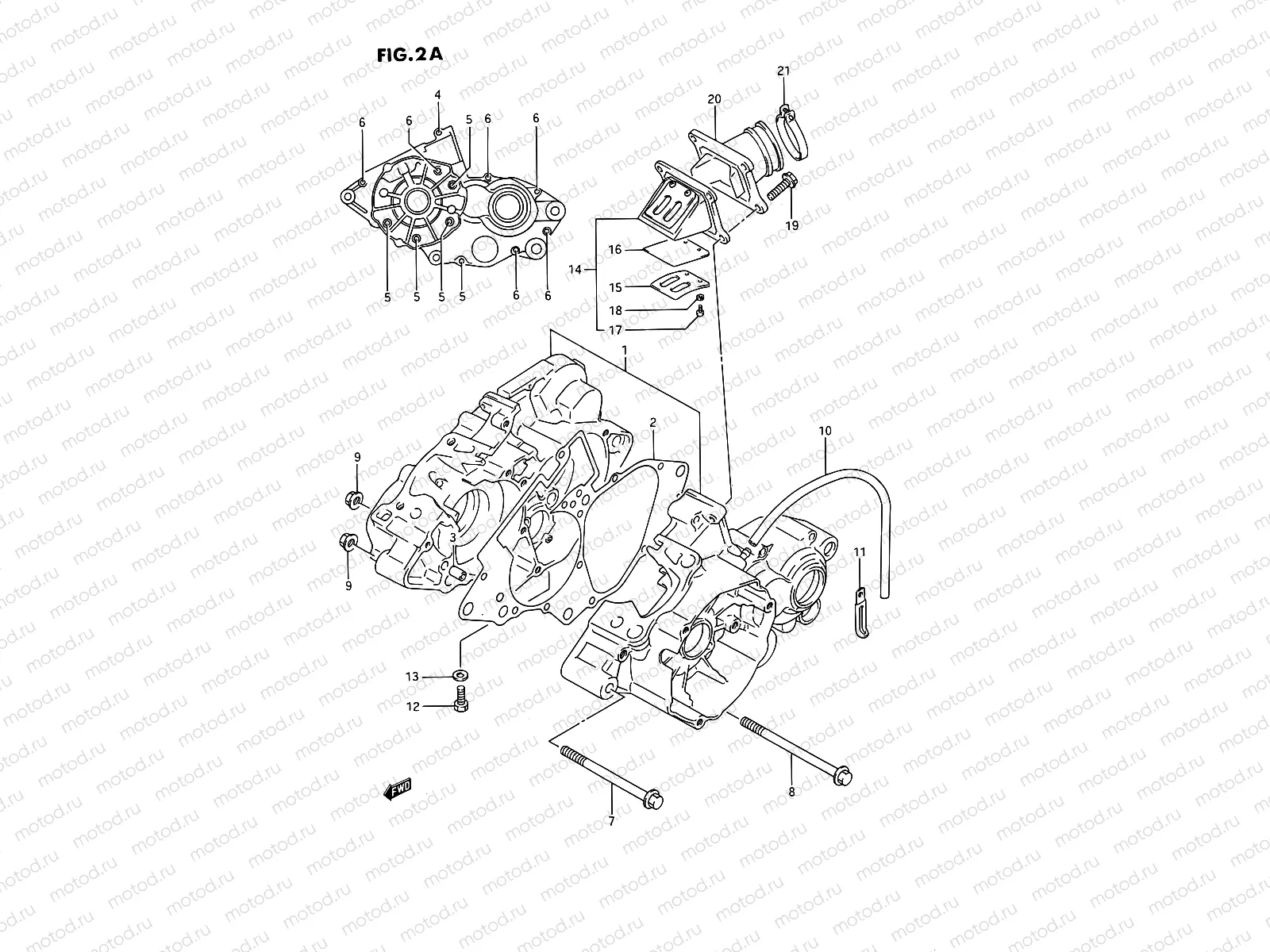 2A - CRANKCASE (MODEL K)