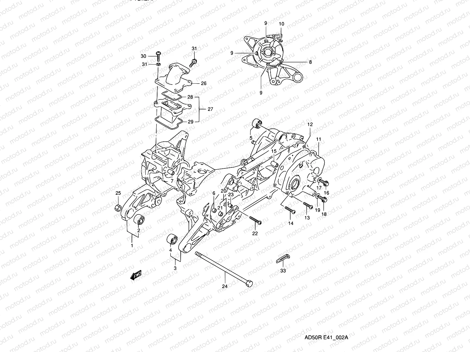 2A - CRANKCASE (MODEL K E06)