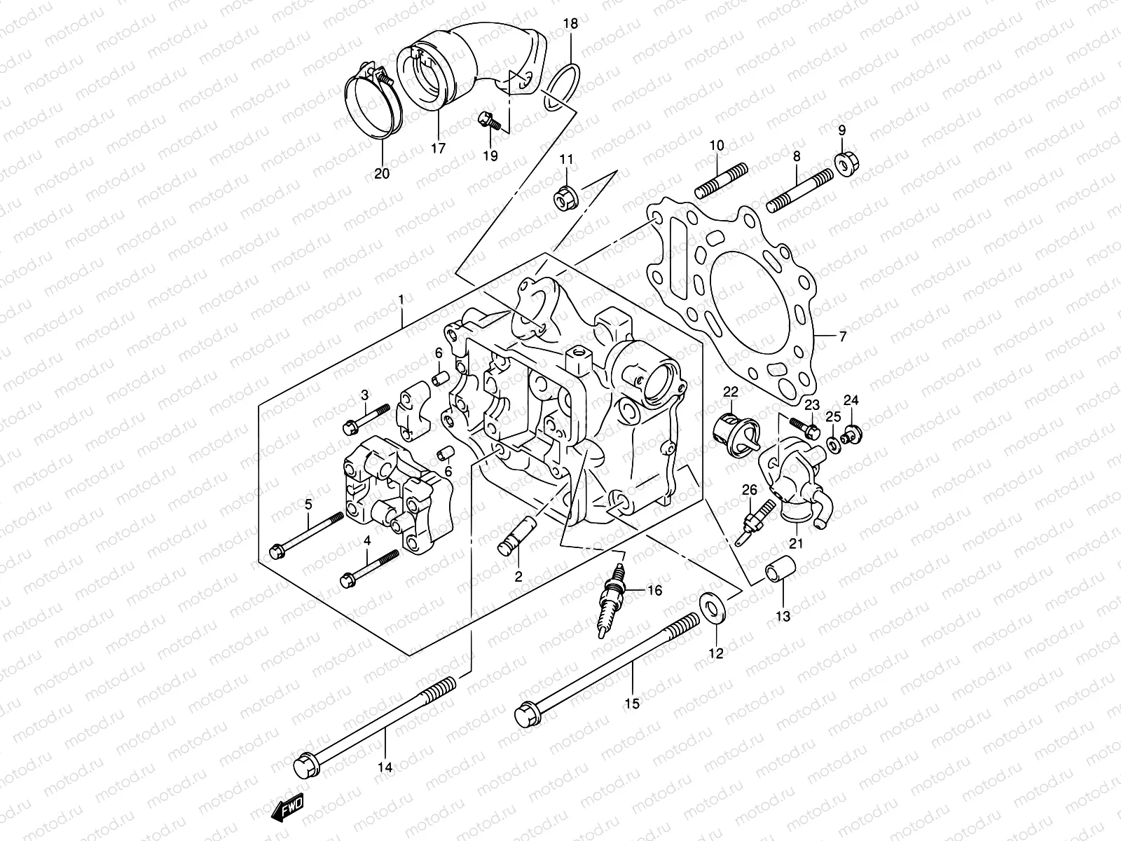 2A - CYLINDER HEAD (MODEL K1/K2)