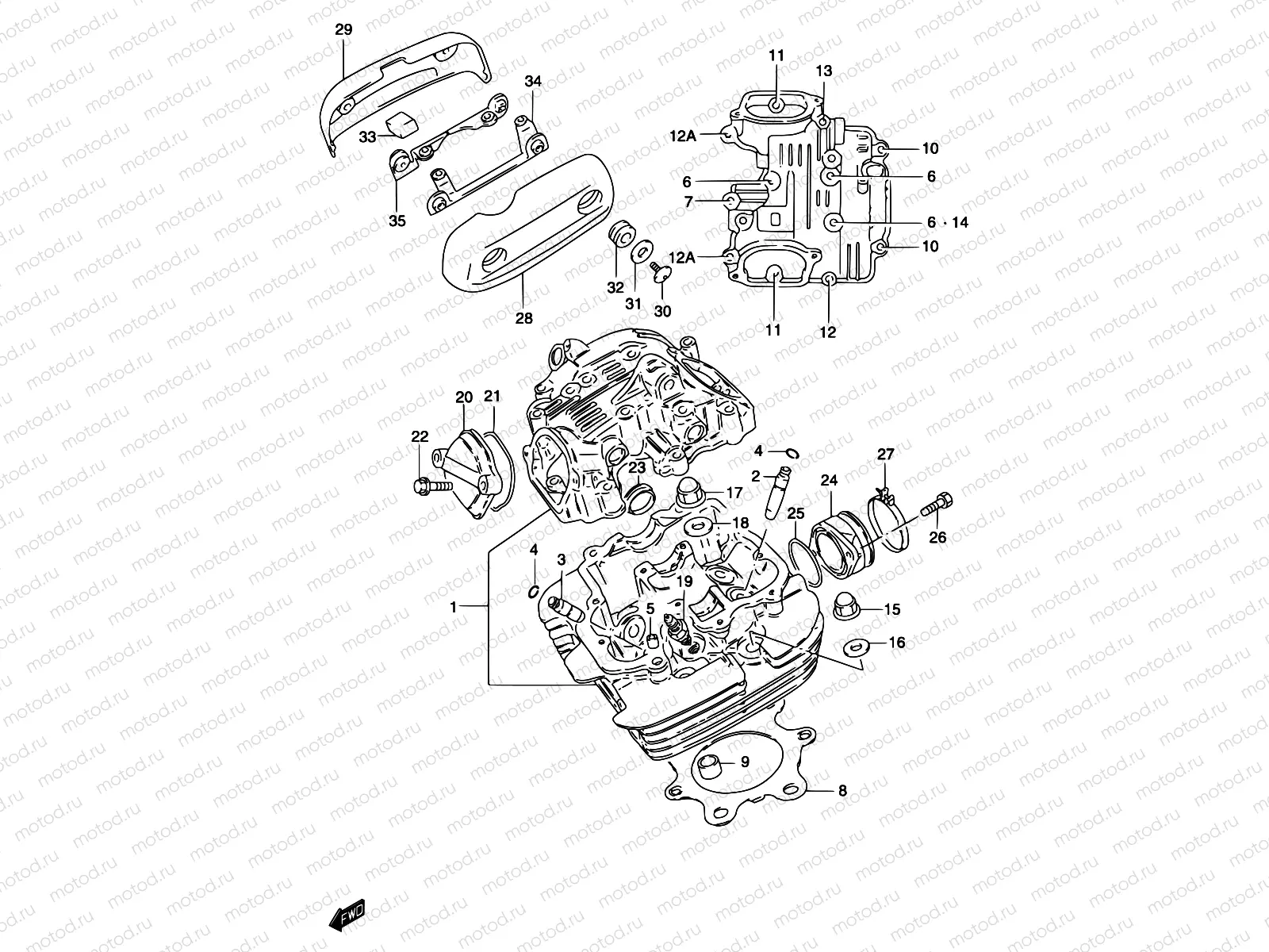 2A - CYLINDER HEAD (MODEL K3)