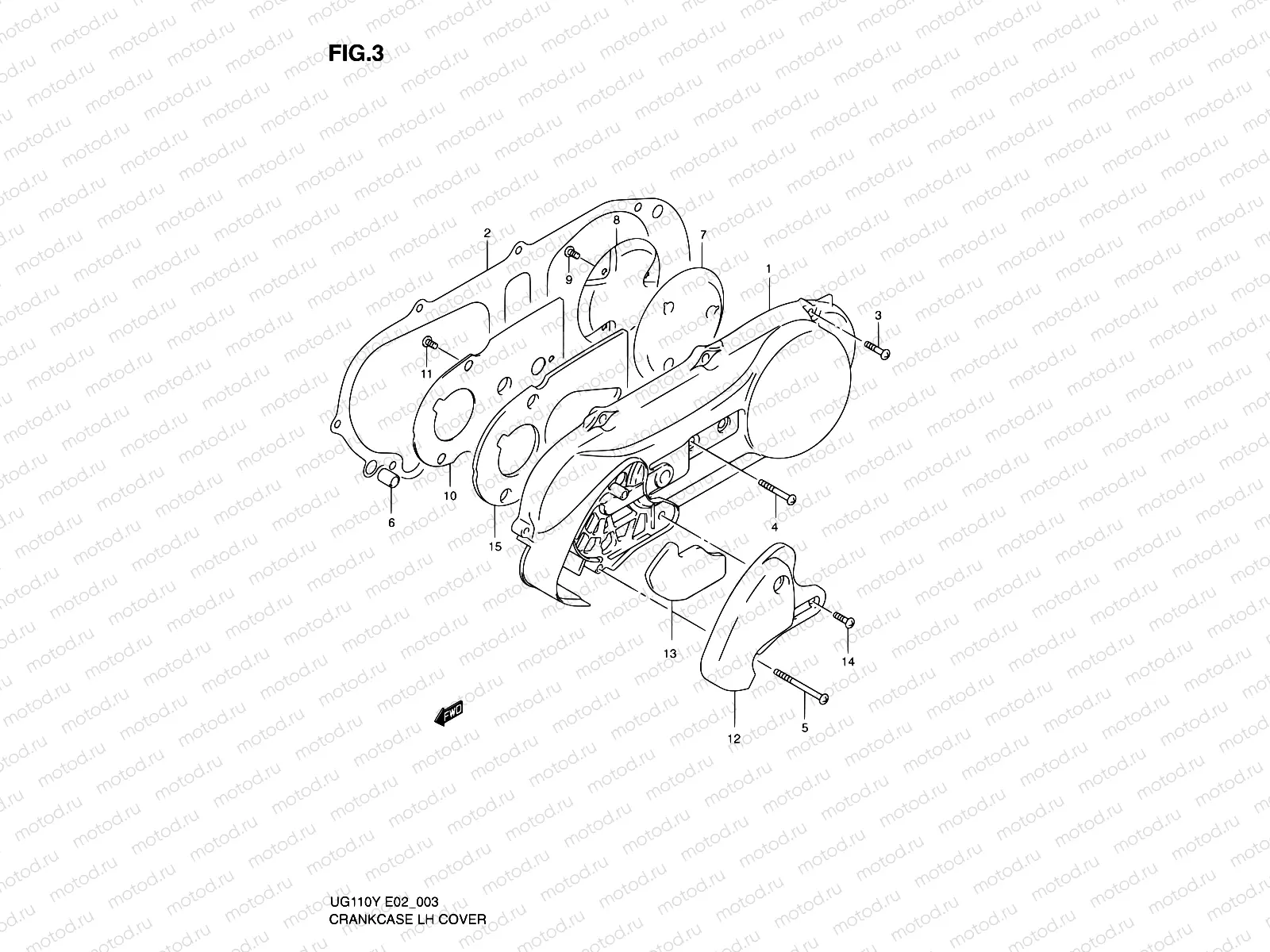 3 - CRANKCASE LH COVER