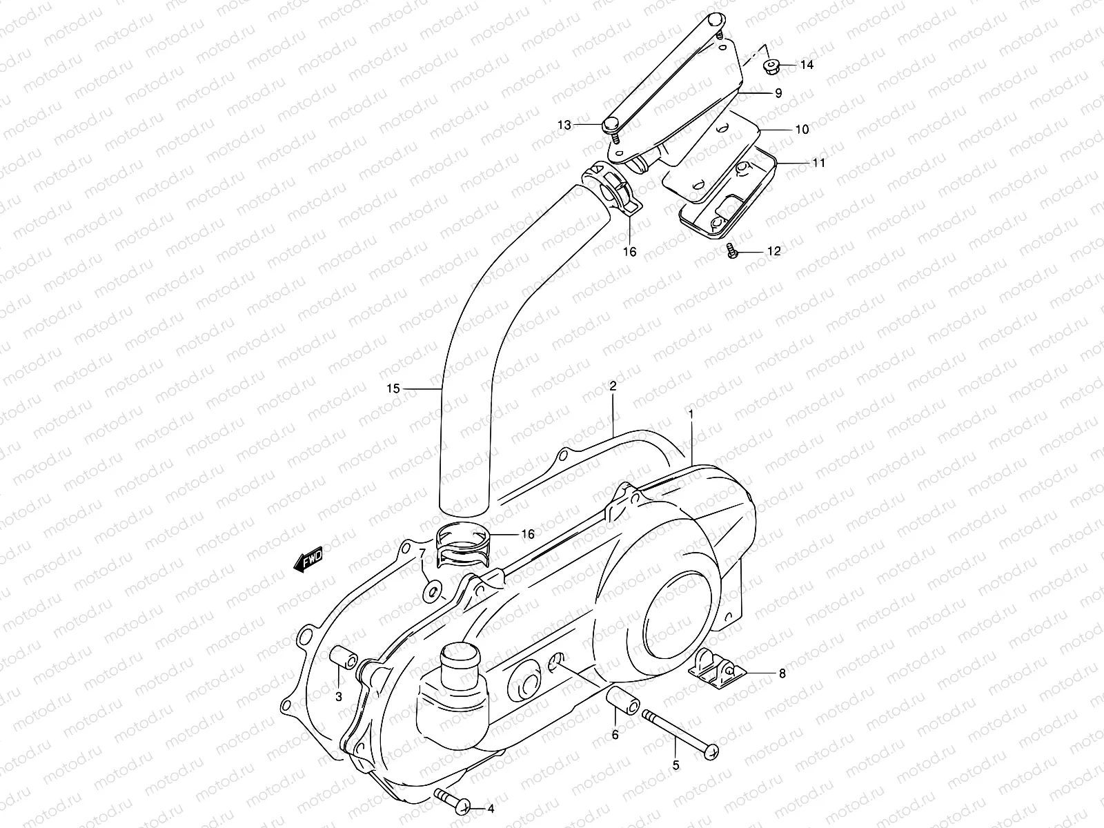 3 - CRANKCASE LH COVER