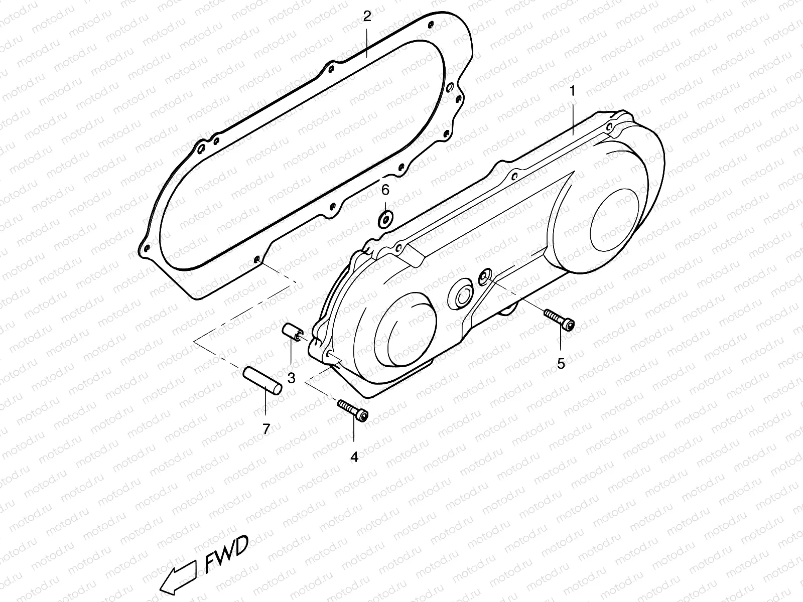 3 - CRANKCASE LH COVER