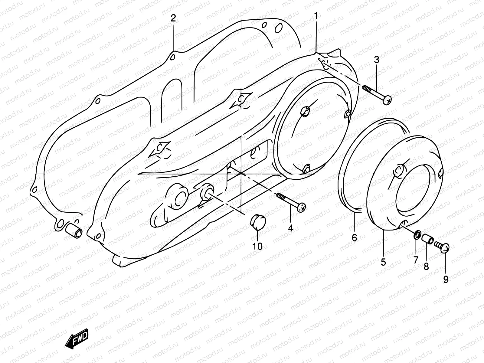 3 - CRANKCASE LH COVER