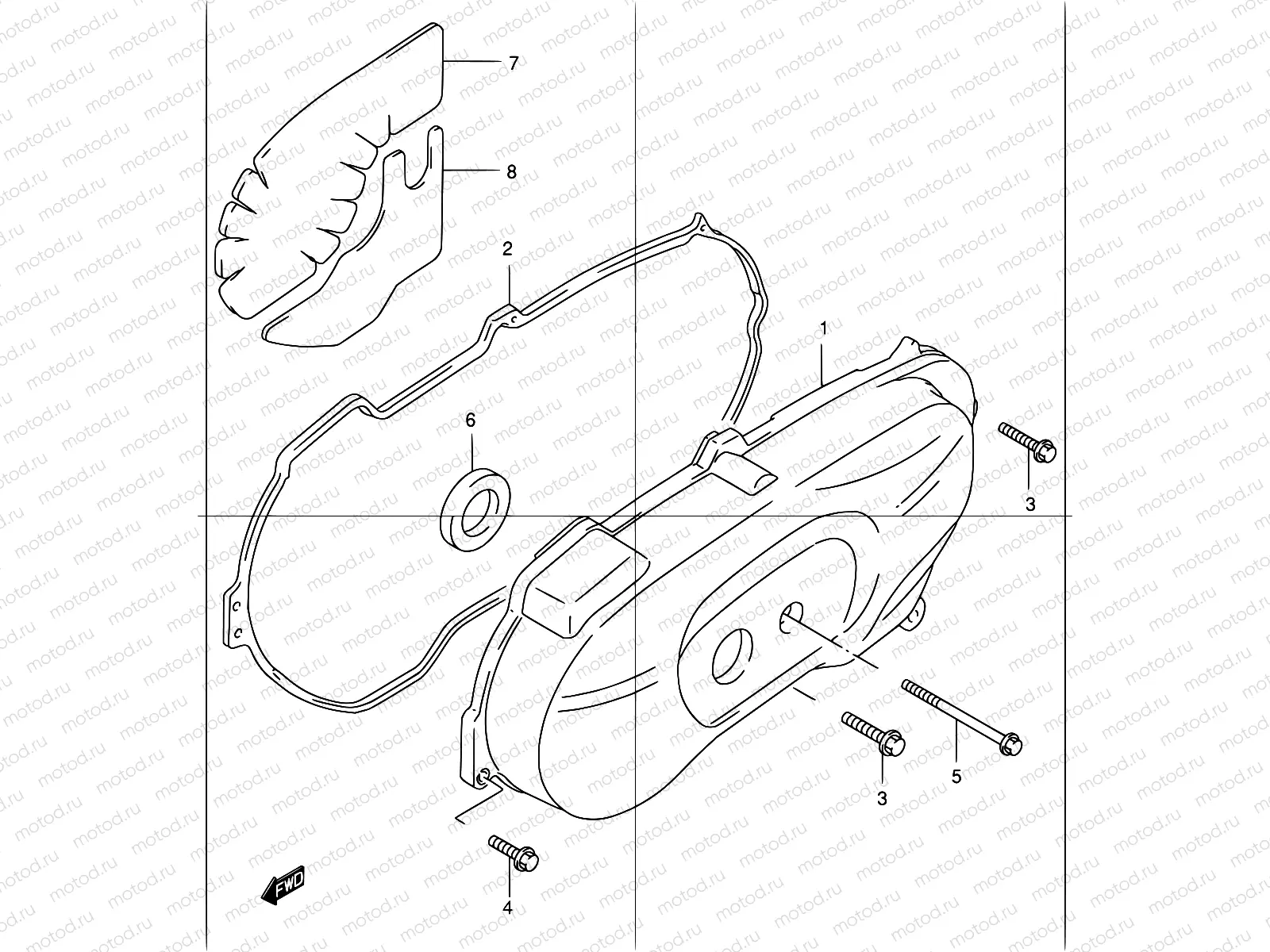 3 - CRANKCASE LH COVER