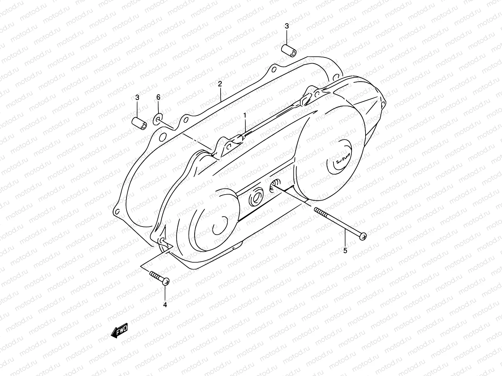 3 - CRANKCASE LH COVER