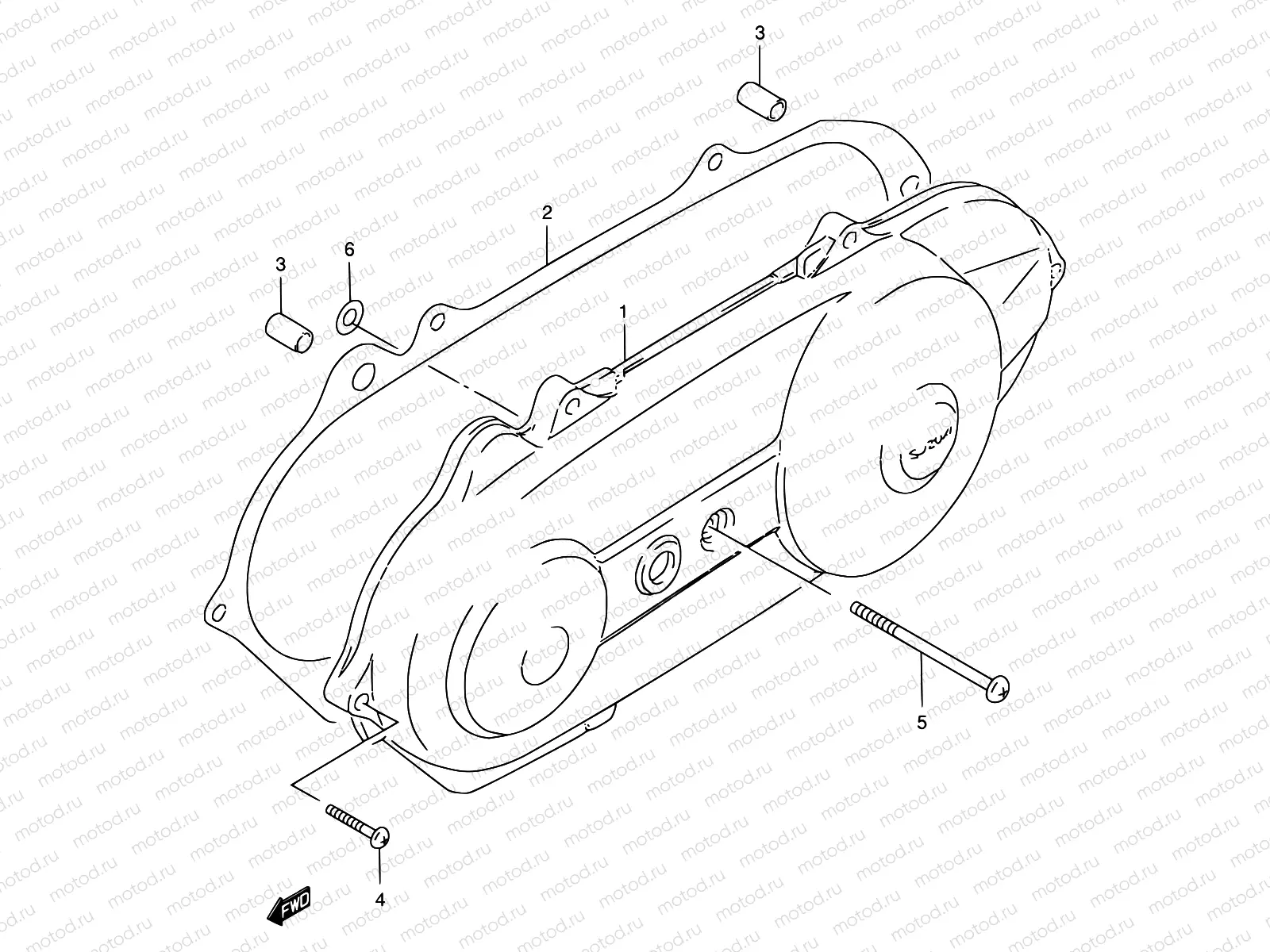 3 - CRANKCASE LH COVER