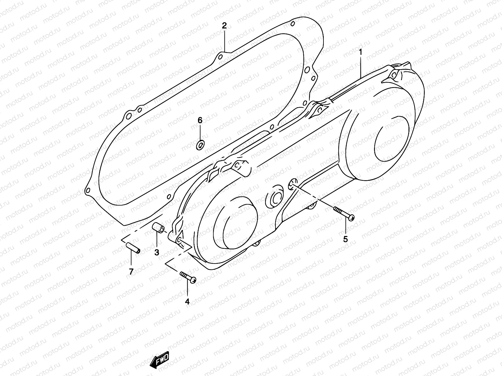 3 - CRANKCASE LH COVER (MODEL K1/K2)