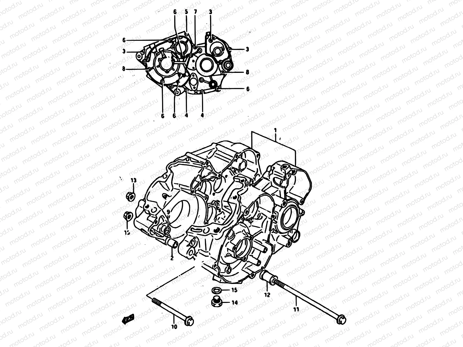 3 - CRANKCASE (MODEL E)
