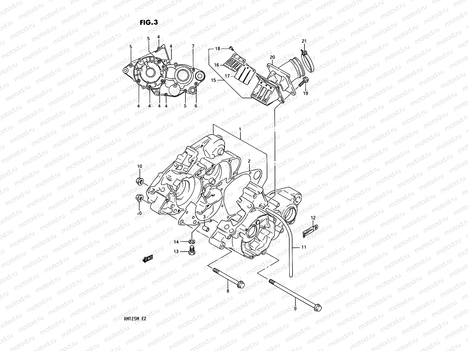 3 - CRANKCASE (MODEL K)
