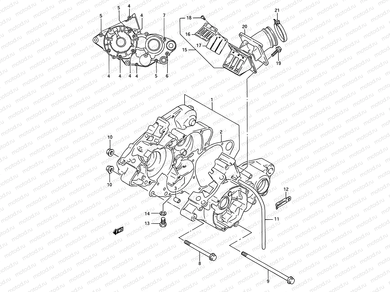 3 - CRANKCASE (MODEL K)