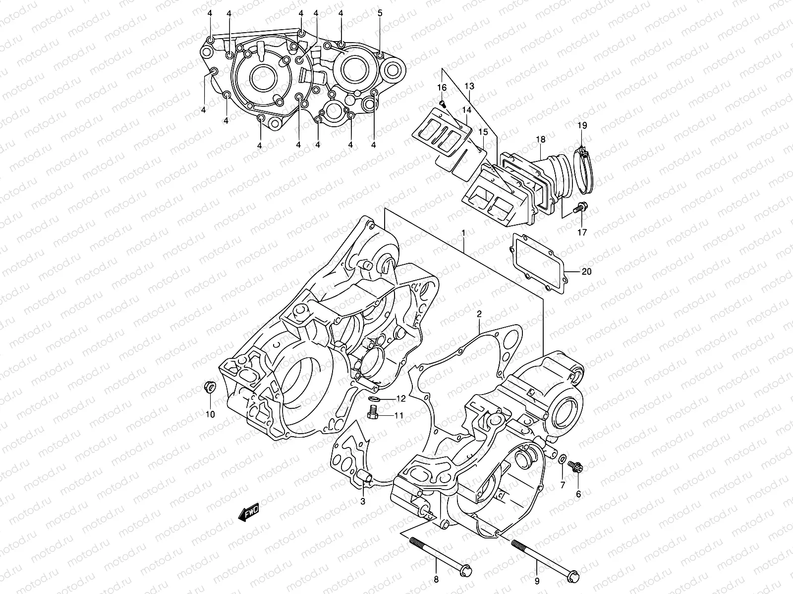 3 - CRANKCASE (MODEL K1/K2)