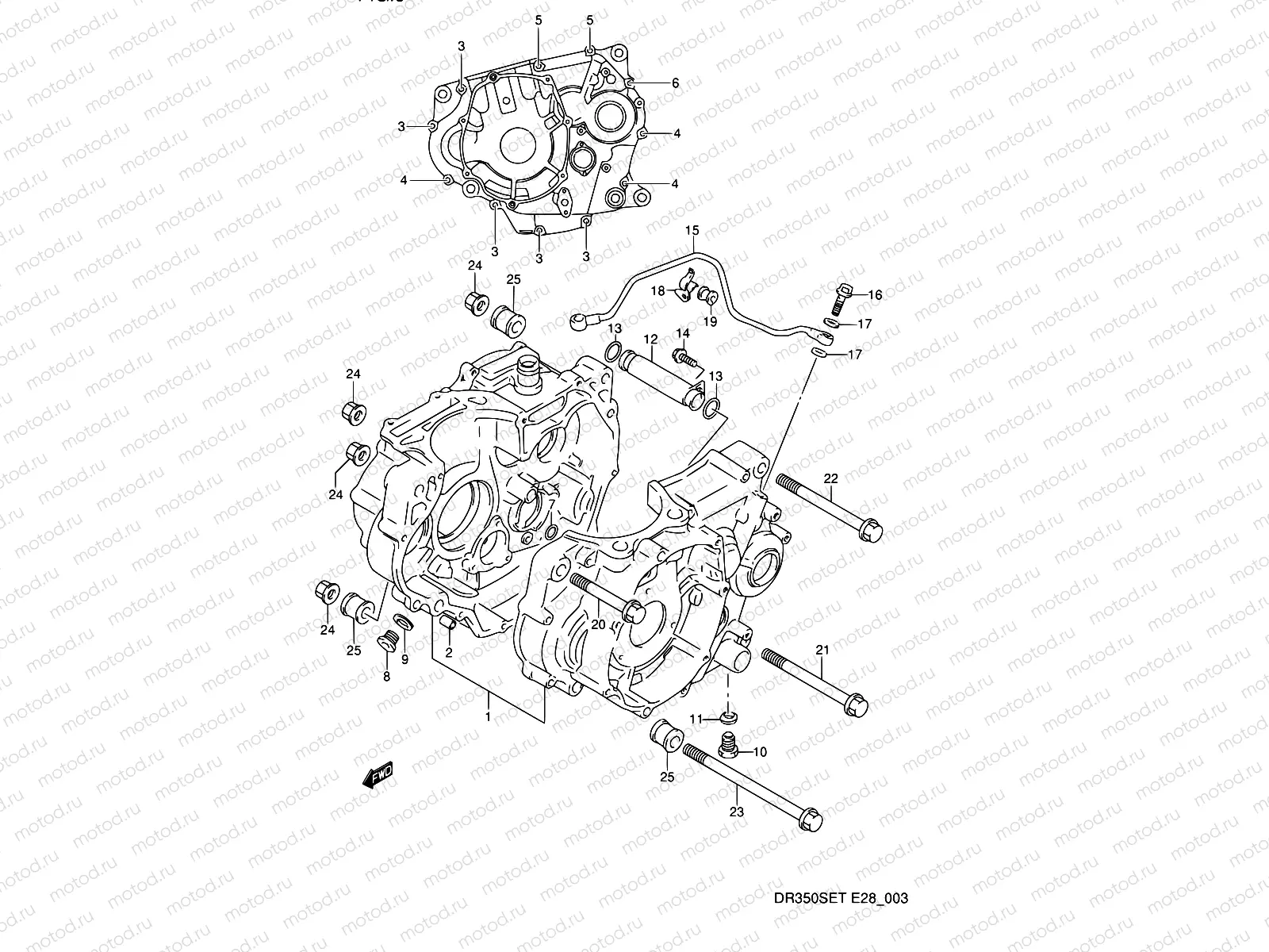 3 - CRANKCASE (MODEL L/M/N/P)