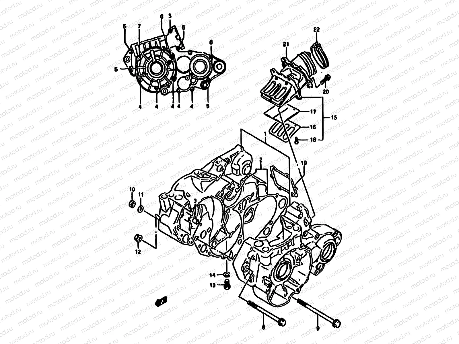 3 - CRANKCASE (MODEL P)