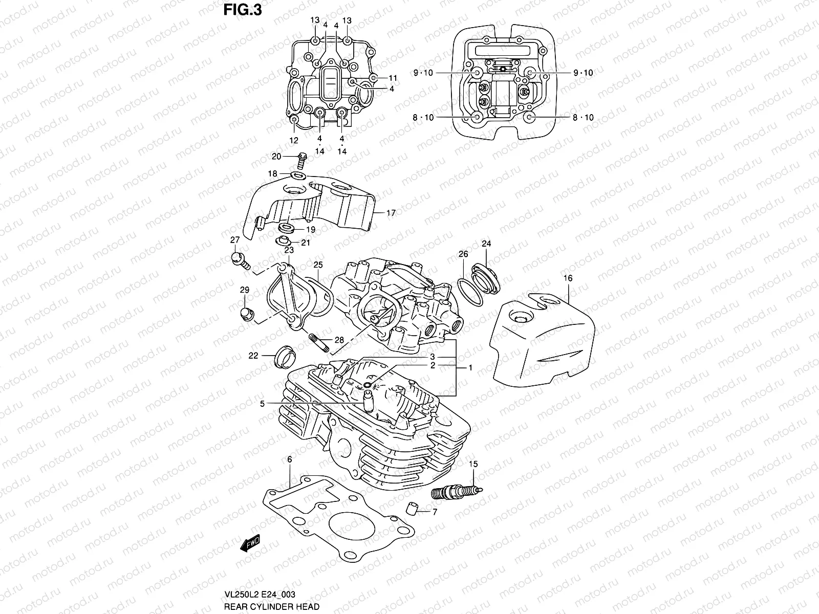 3 - CYLINDER HEAD (REAR)