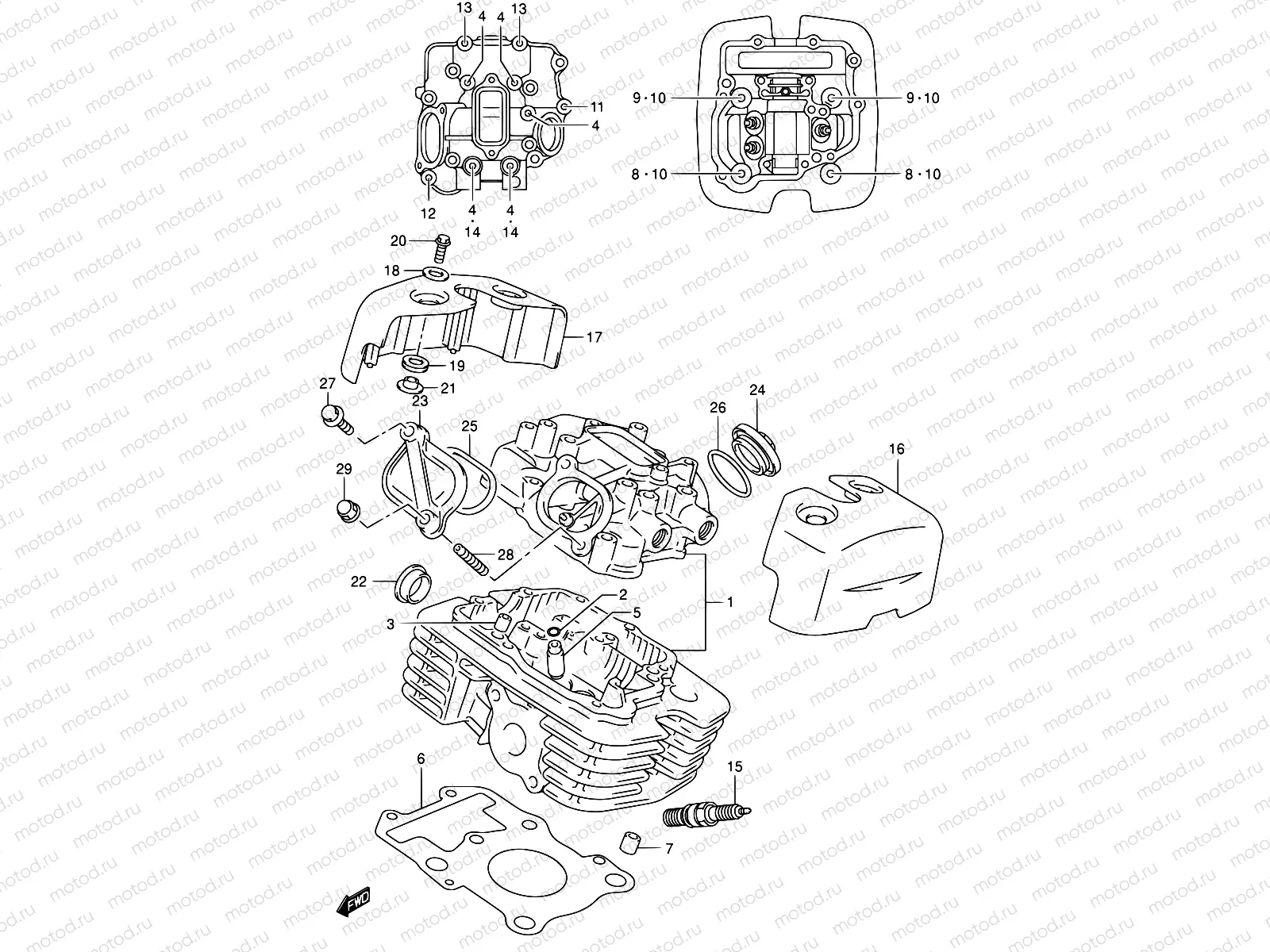 3 - CYLINDER HEAD (REAR)