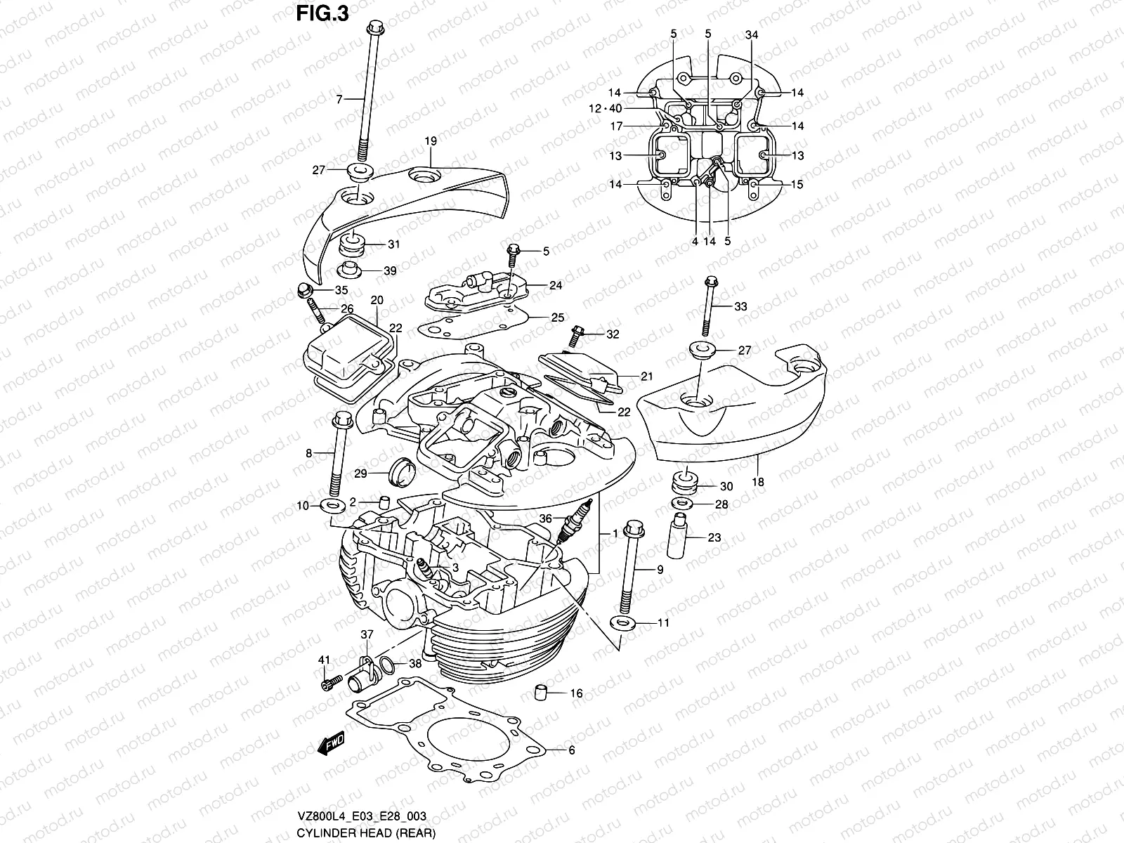 3 - CYLINDER HEAD (REAR)