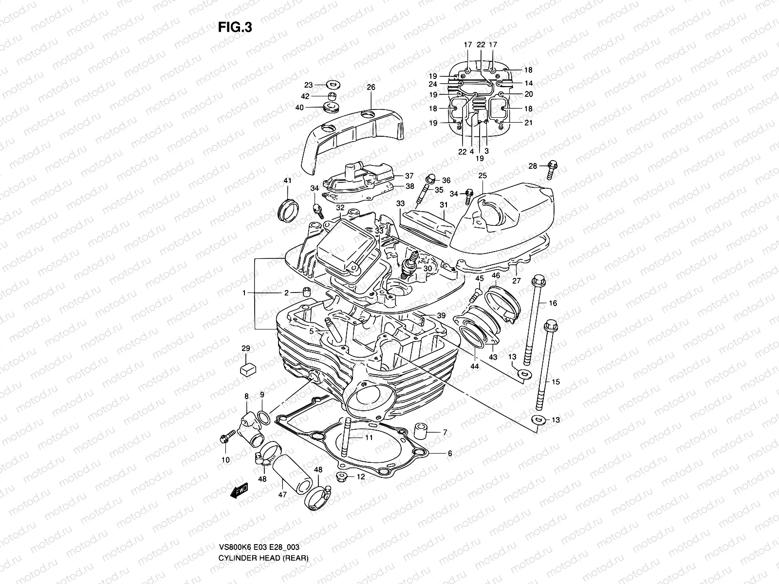 3 - CYLINDER HEAD (REAR)