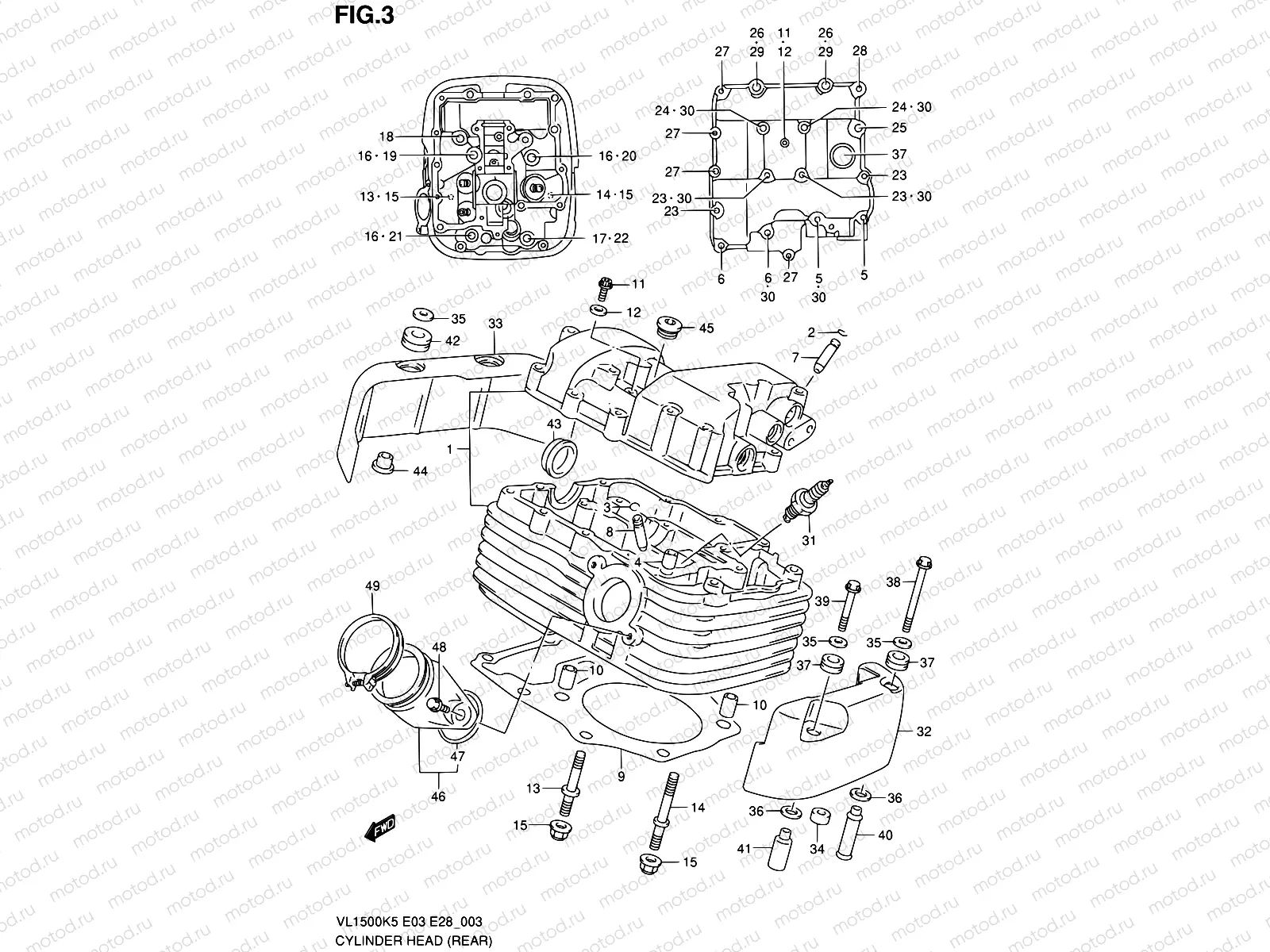 3 - CYLINDER HEAD (REAR)