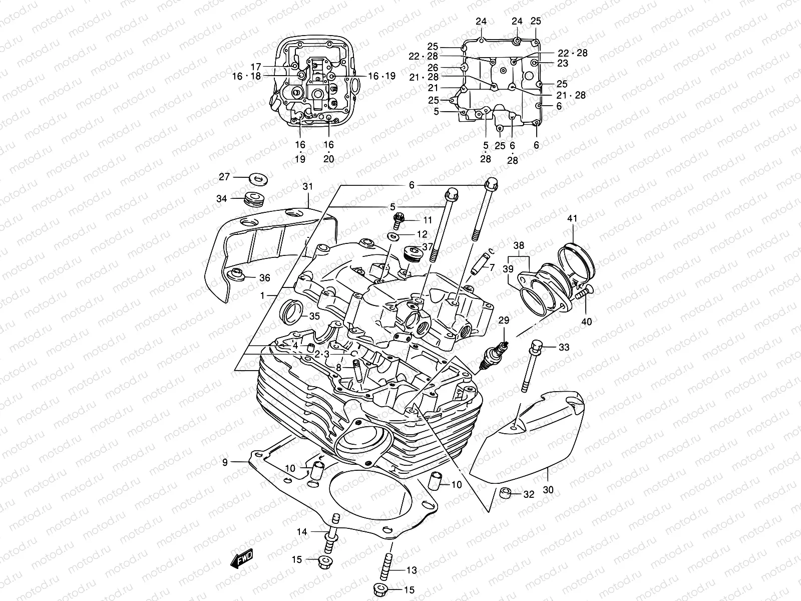 3 - CYLINDER HEAD (REAR)