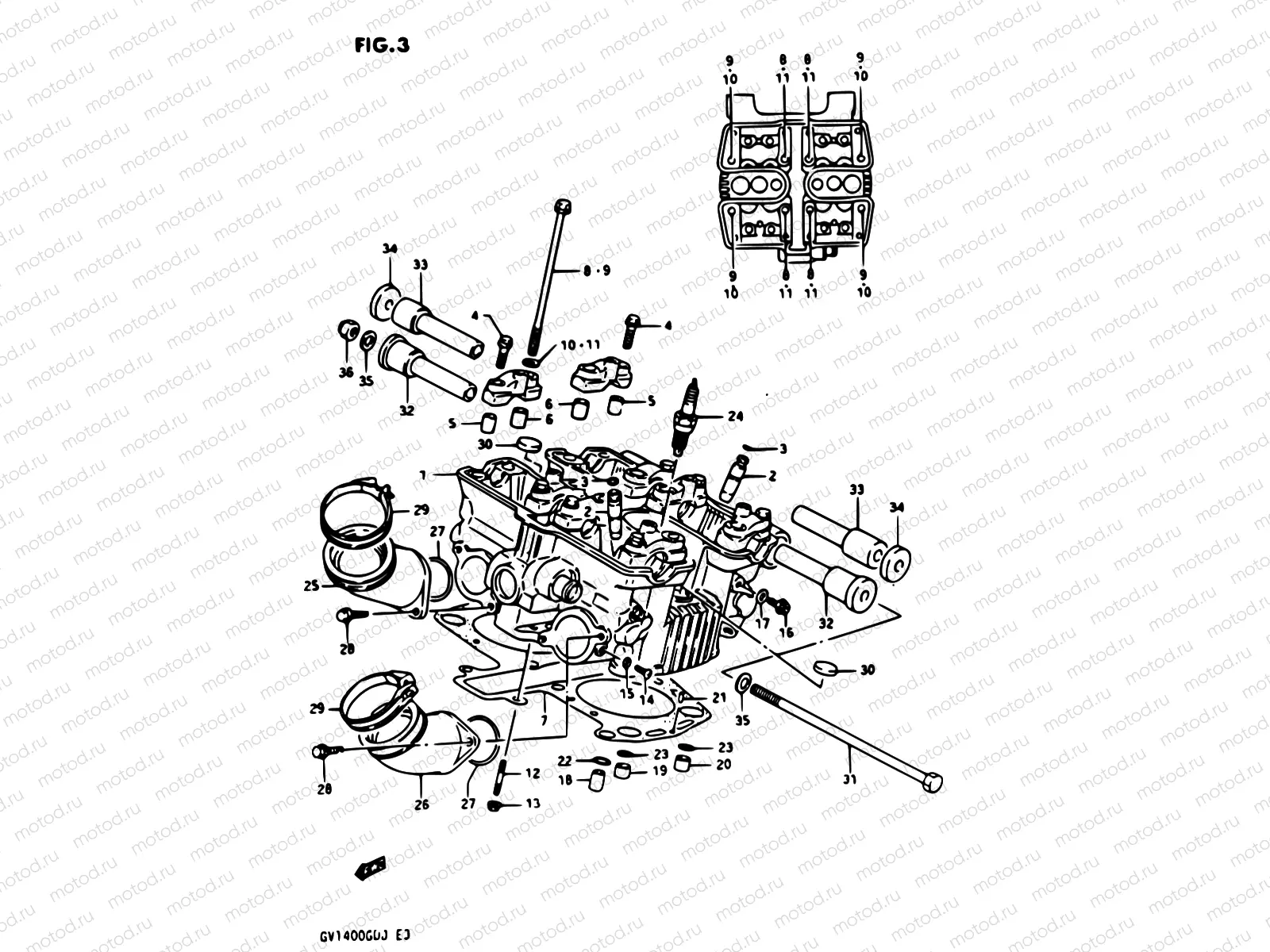 3 - CYLINDER HEAD REAR