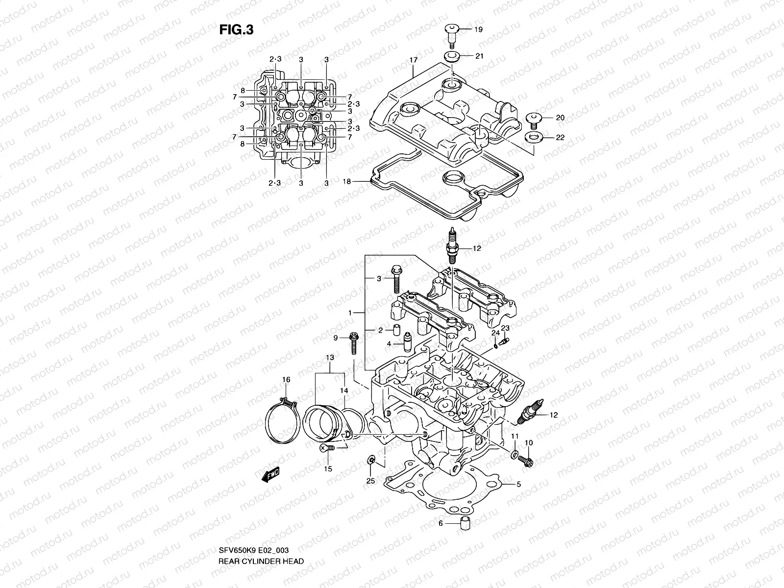 3 - REAR CYLINDER HEAD