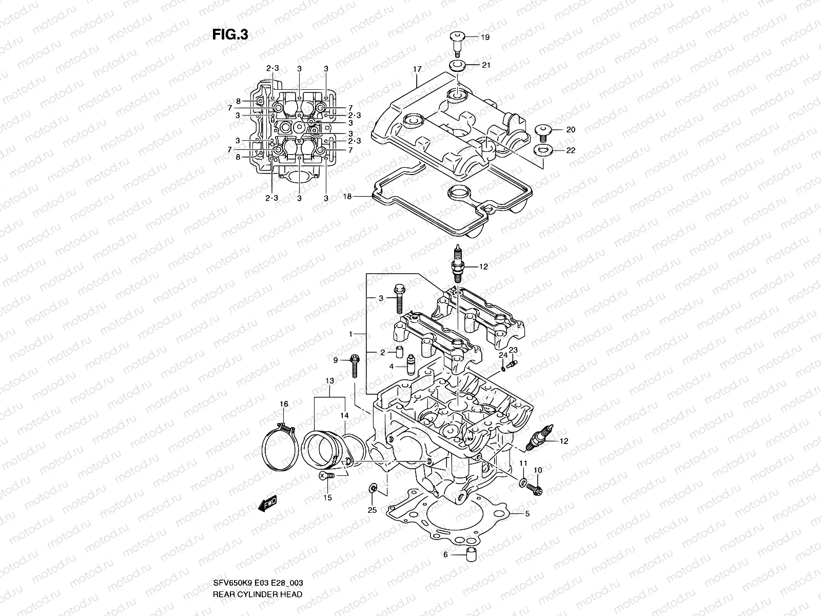 3 - REAR CYLINDER HEAD