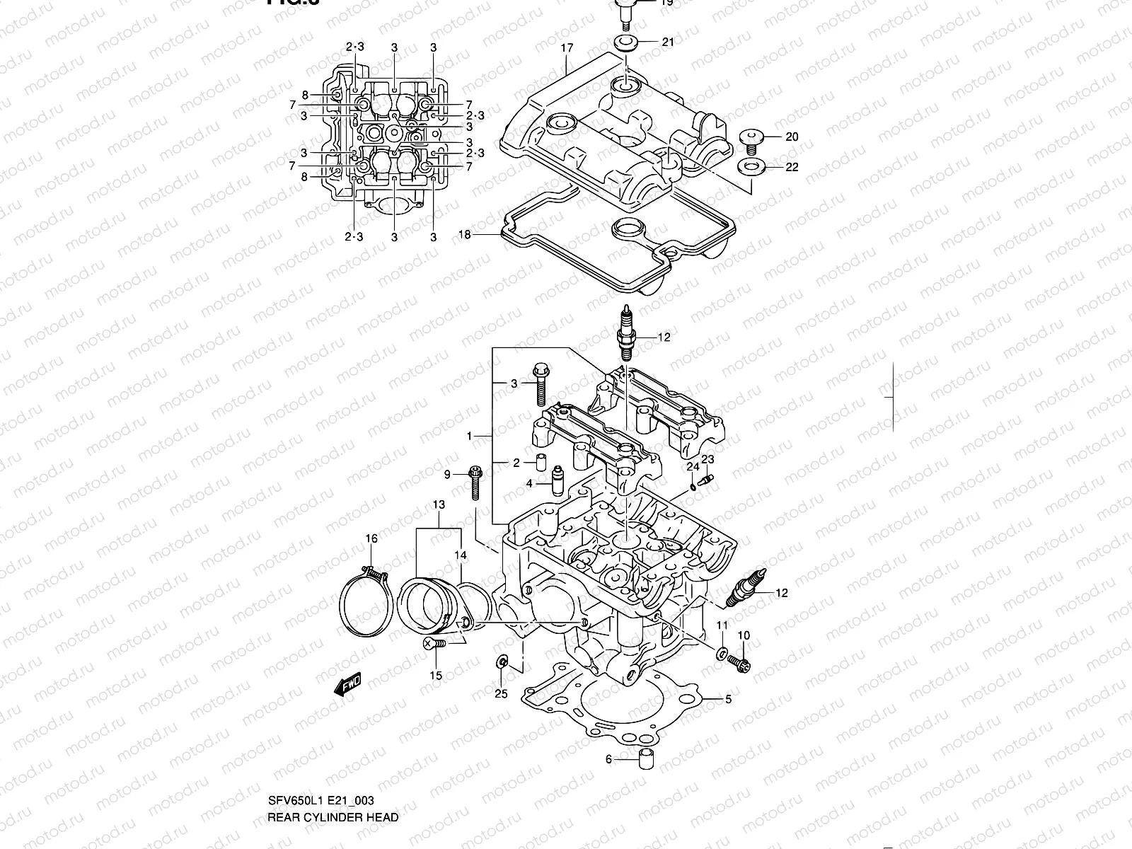 3 - REAR CYLINDER HEAD