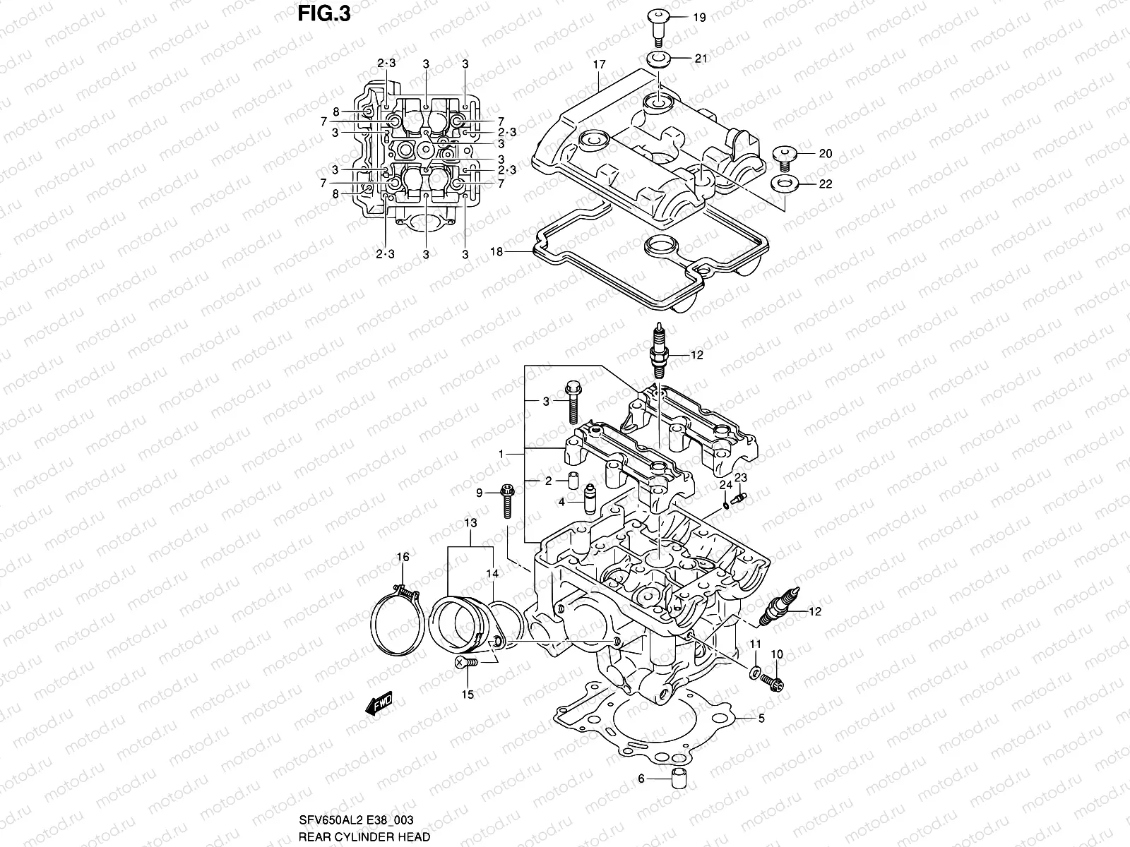 3 - REAR CYLINDER HEAD