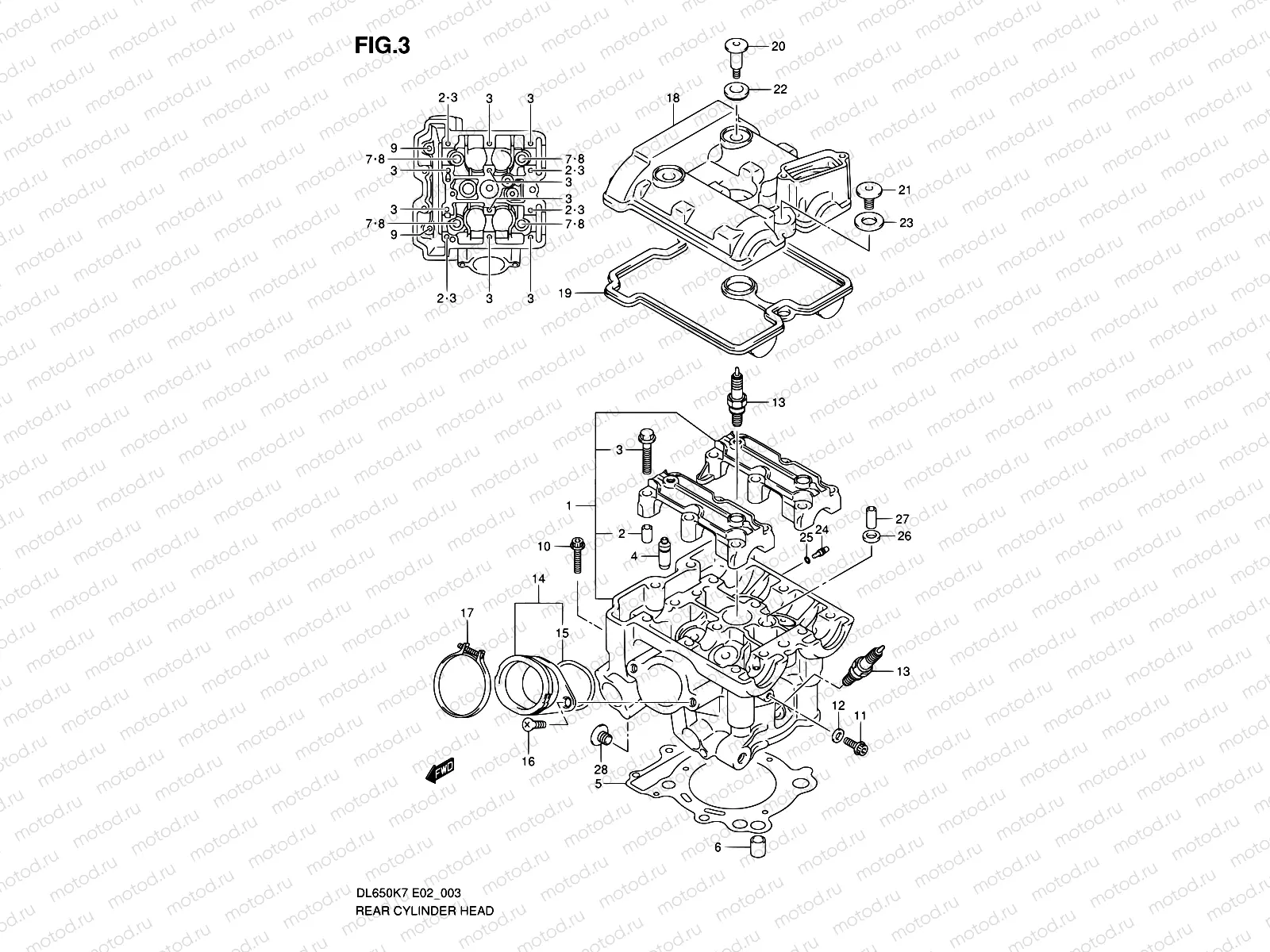 3 - REAR CYLINDER HEAD