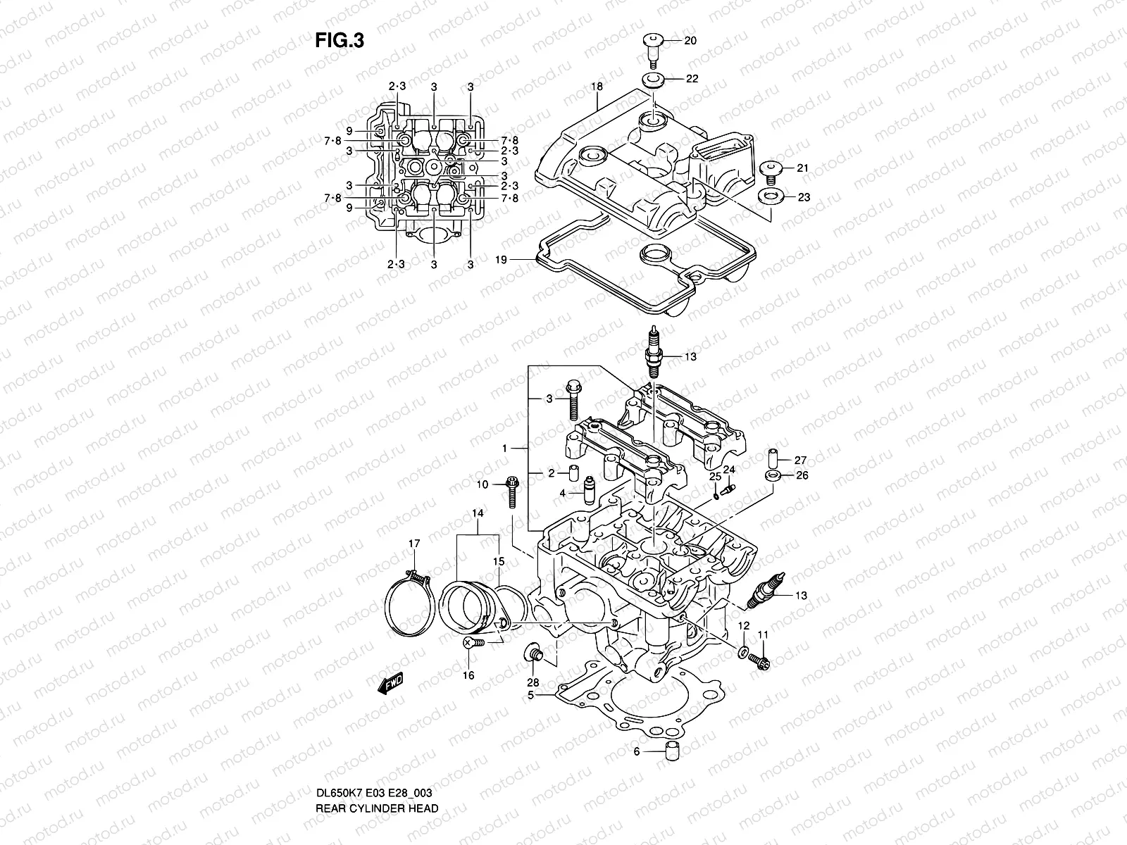3 - REAR CYLINDER HEAD