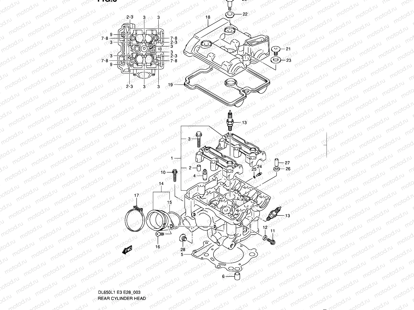 3 - REAR CYLINDER HEAD