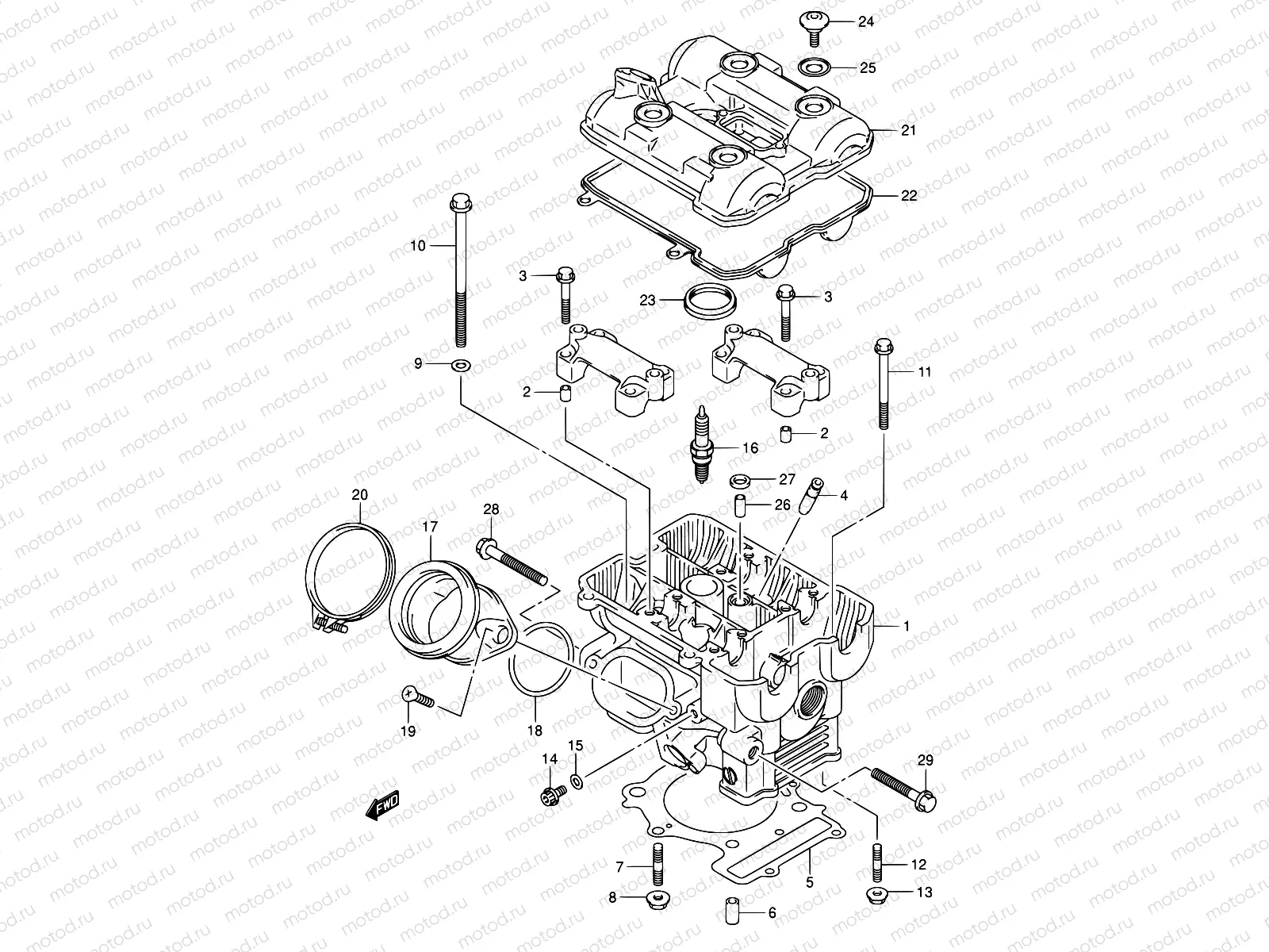 3 - REAR CYLINDER HEAD