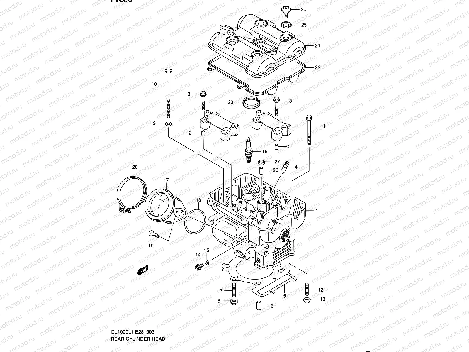 3 - REAR CYLINDER HEAD