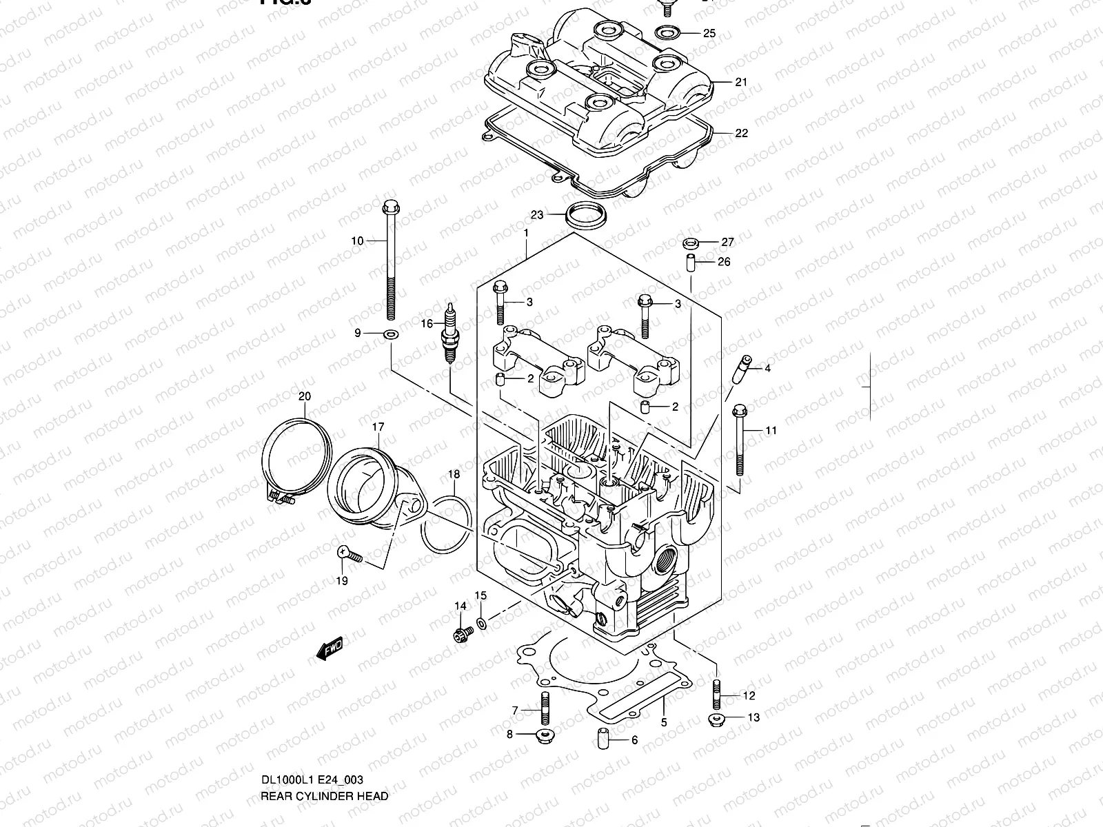 3 - REAR CYLINDER HEAD